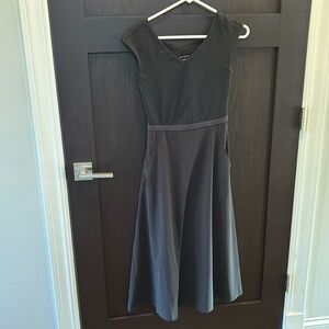 Black Athleta midi fit & flare midi dress available! Like new condition!